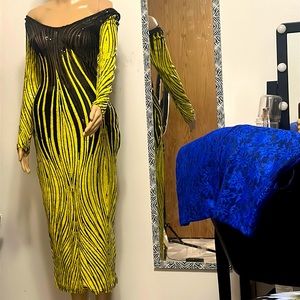 Yellow Long sleeves dress